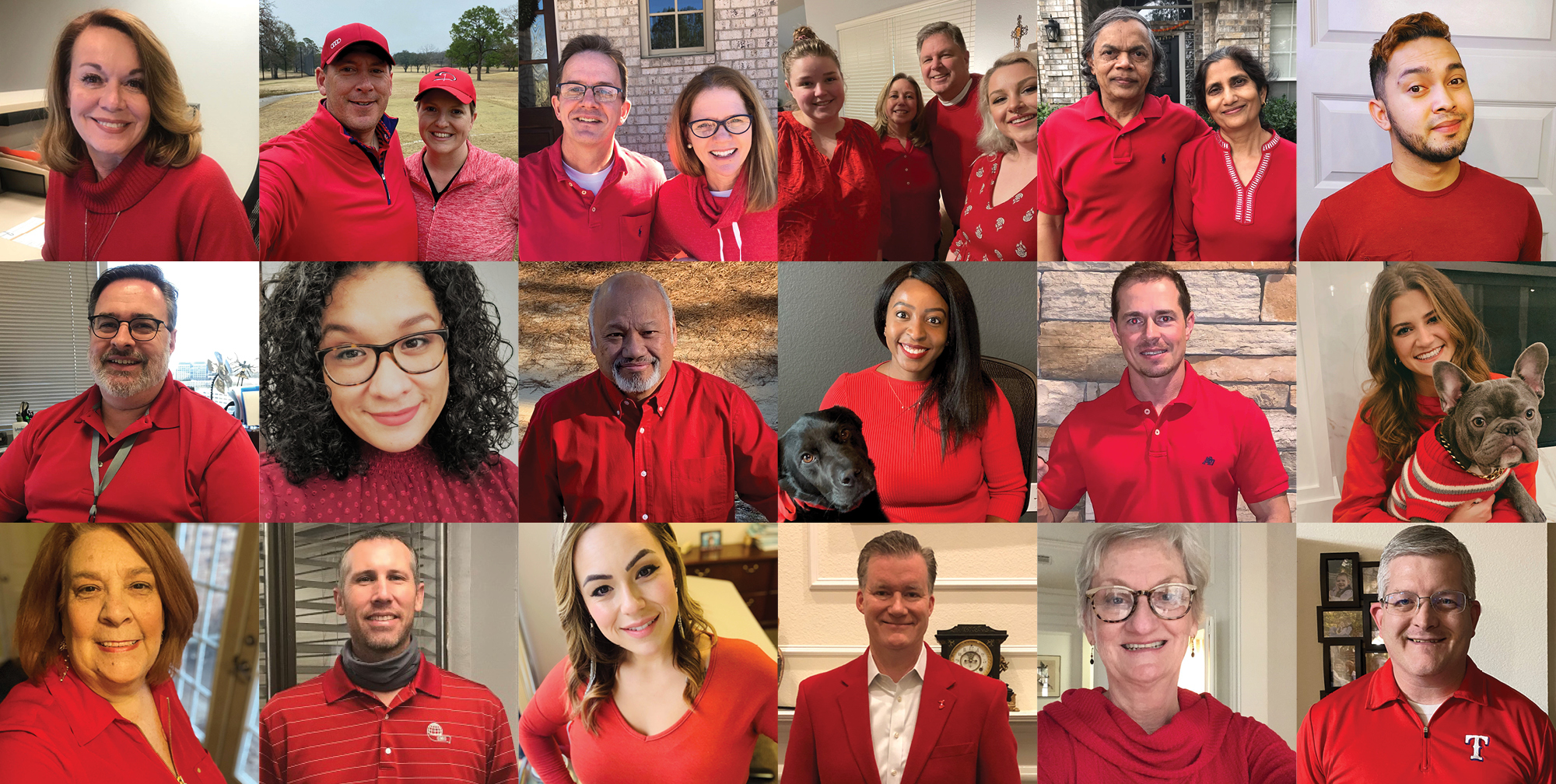 AMERICAN HEART ASSOCIATION Employees all wearing red
